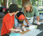 Naturalist working with children