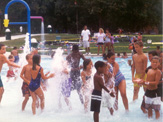 Children playing at the pool