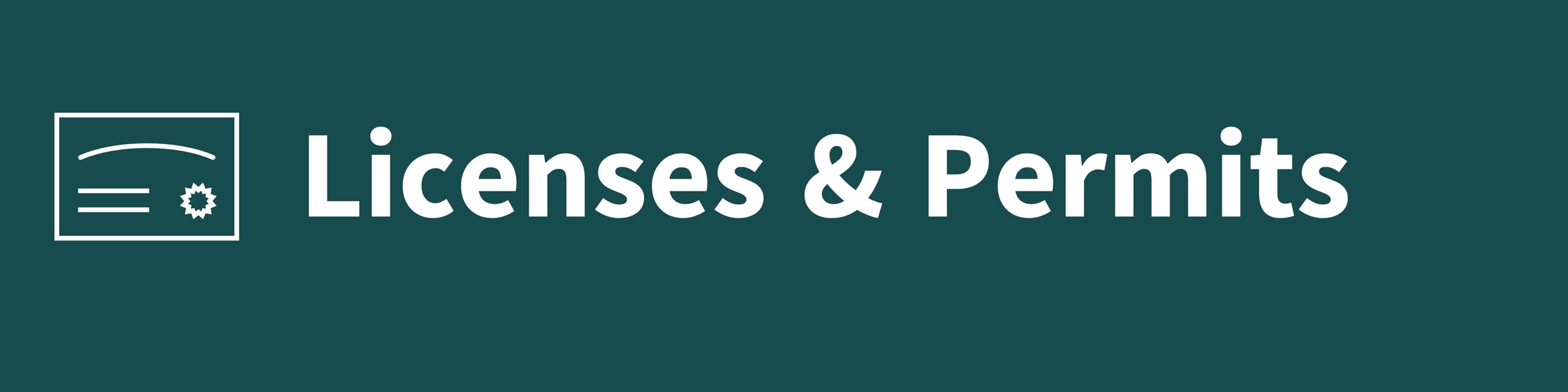 License and Permits header Banner