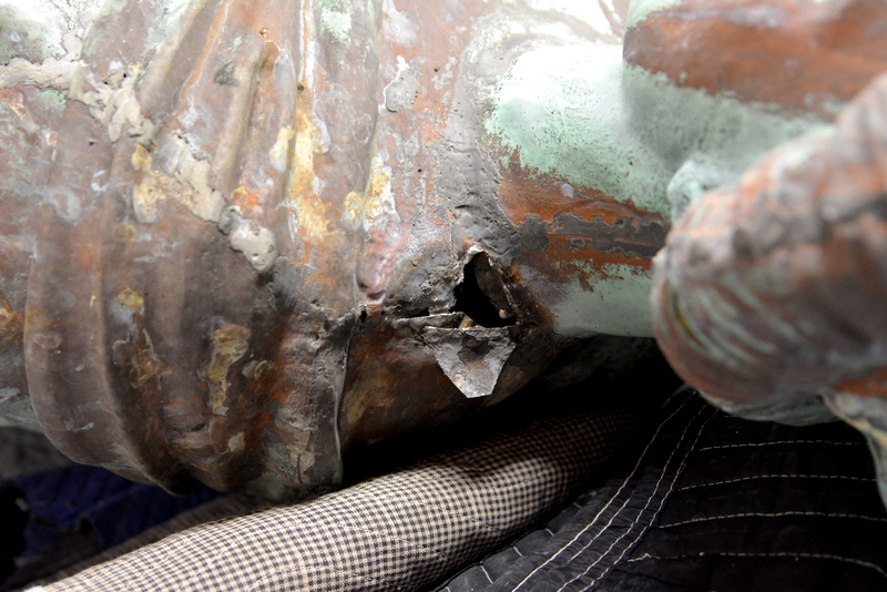 Old Courthouse Repairing Holes