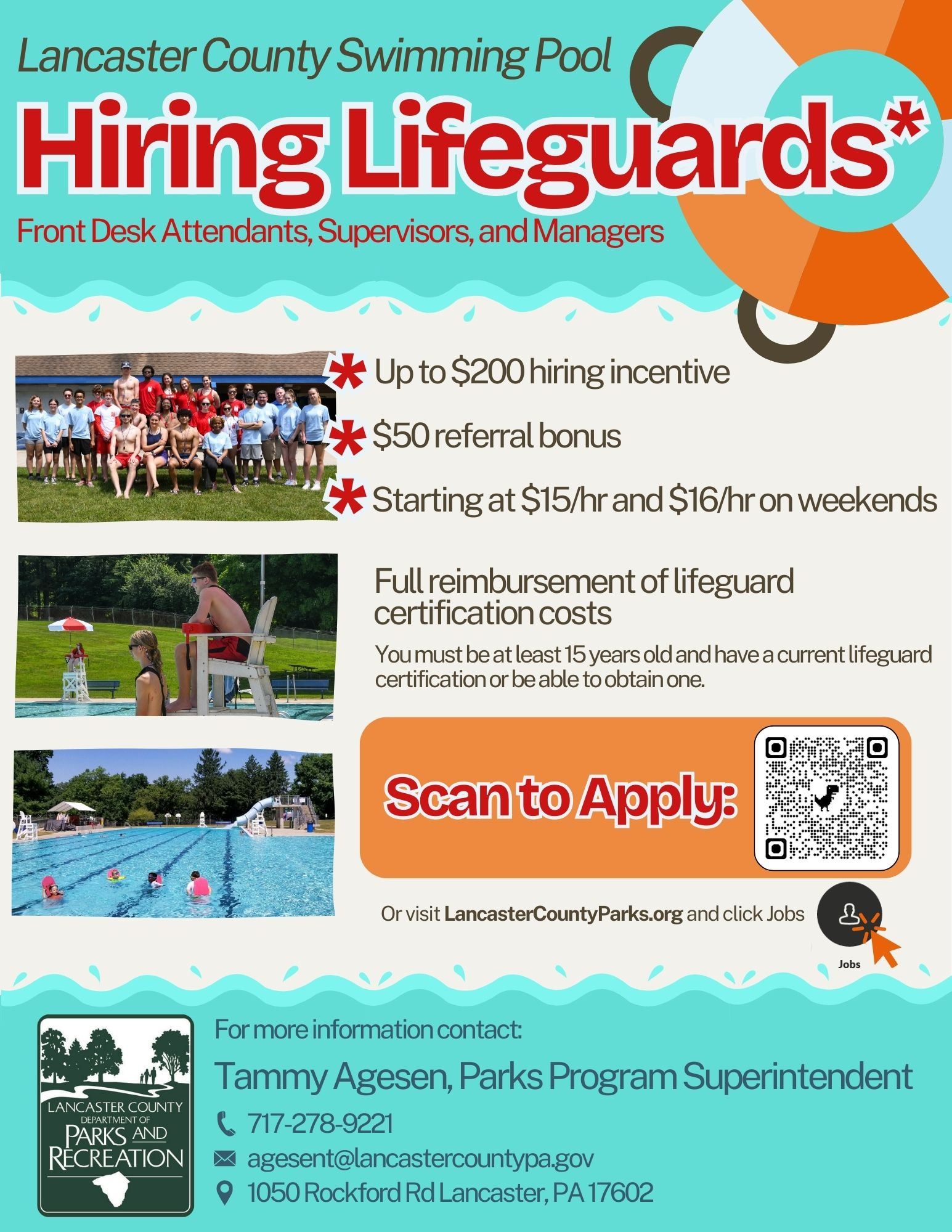 2026 Hiring Lifeguards Flyer