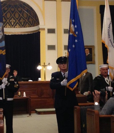 Flag ceremony from 2015 graduation